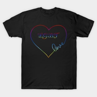 LGBT Rainbow Love Heart Pride Design T-Shirt